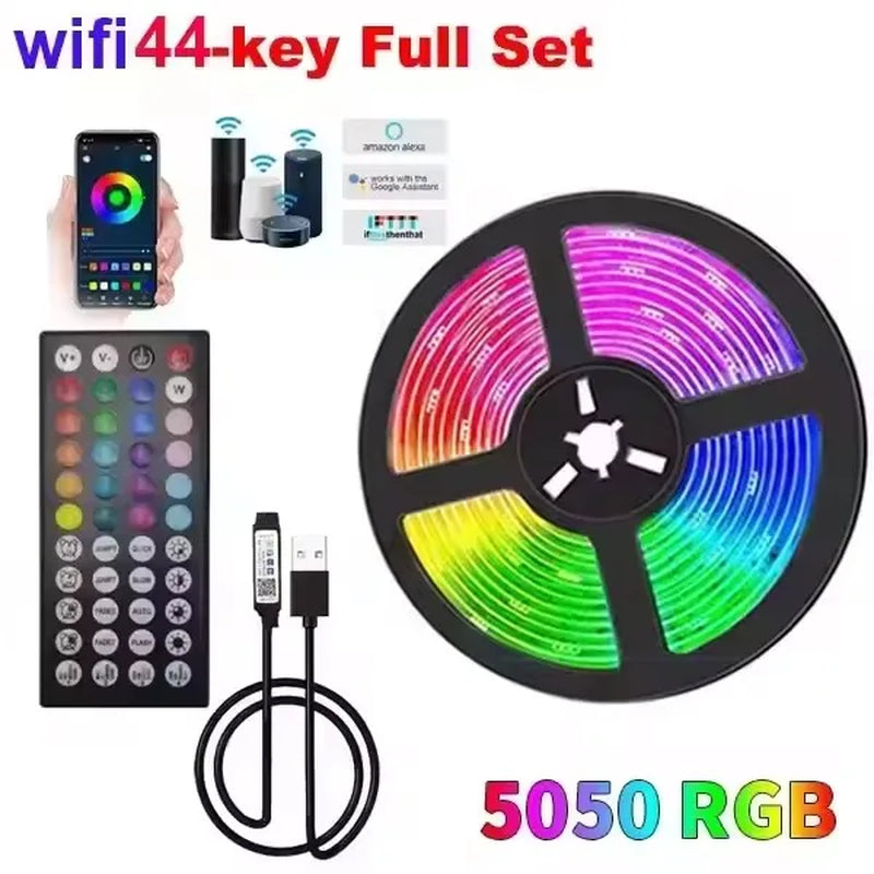 Led Tape 1-30M Usb Led Strip Light 5V Led Band with Wifi Bluetooth Remote Control Adhesive Ice String Led Fairy Lights Ribbon