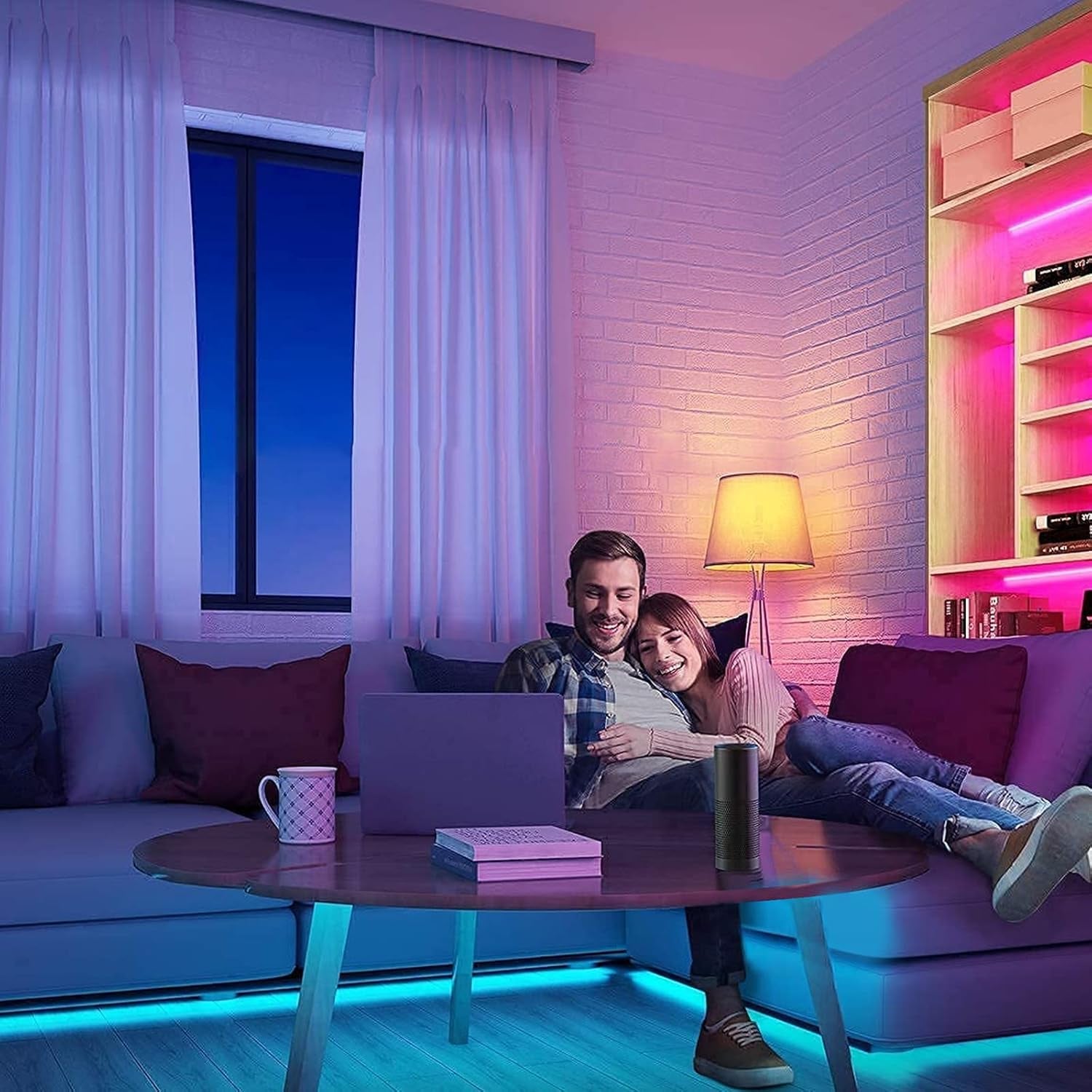 LED Strip Lights 65.6Ft Music Sync Color Changing RGB Led Lights for Bedroom with App Control Bluetooth LED Lights,Usb-Powered for Bedroom Room Apartment Kitchen Party Decorations