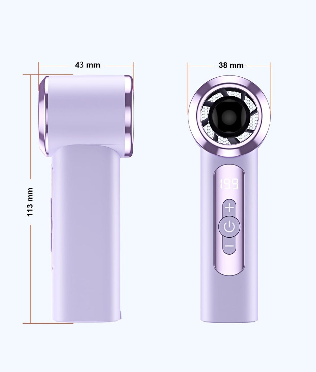 Portable Handheld Turbo Fan - 5 Gear High Speed，Adjustable Strong Wind Mini Pocket Fan,Usb-C Rechargeable Personal Cooling Fan，Travel Essentials, Beach Vacation Camping Daily Use
